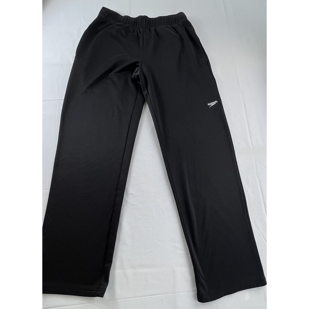 Speedo Womens Elastic Pull On Black Polyester 2 Pocket Pants Size XS